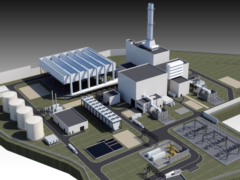 Ostiglia Power Plant Rendering